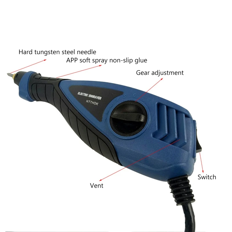 

Mini Electric Engraving Carving Pen EU Plug 2-in-1 Electric Carving Plotter Machine for Chiseling Tips on Metal Wooden DIY C7AC