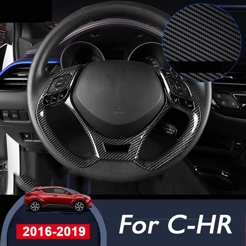 1 шт. ABS Руль Накладка рулевое колесо кнопки крышка наклейки для автомобиля Toyota C HR