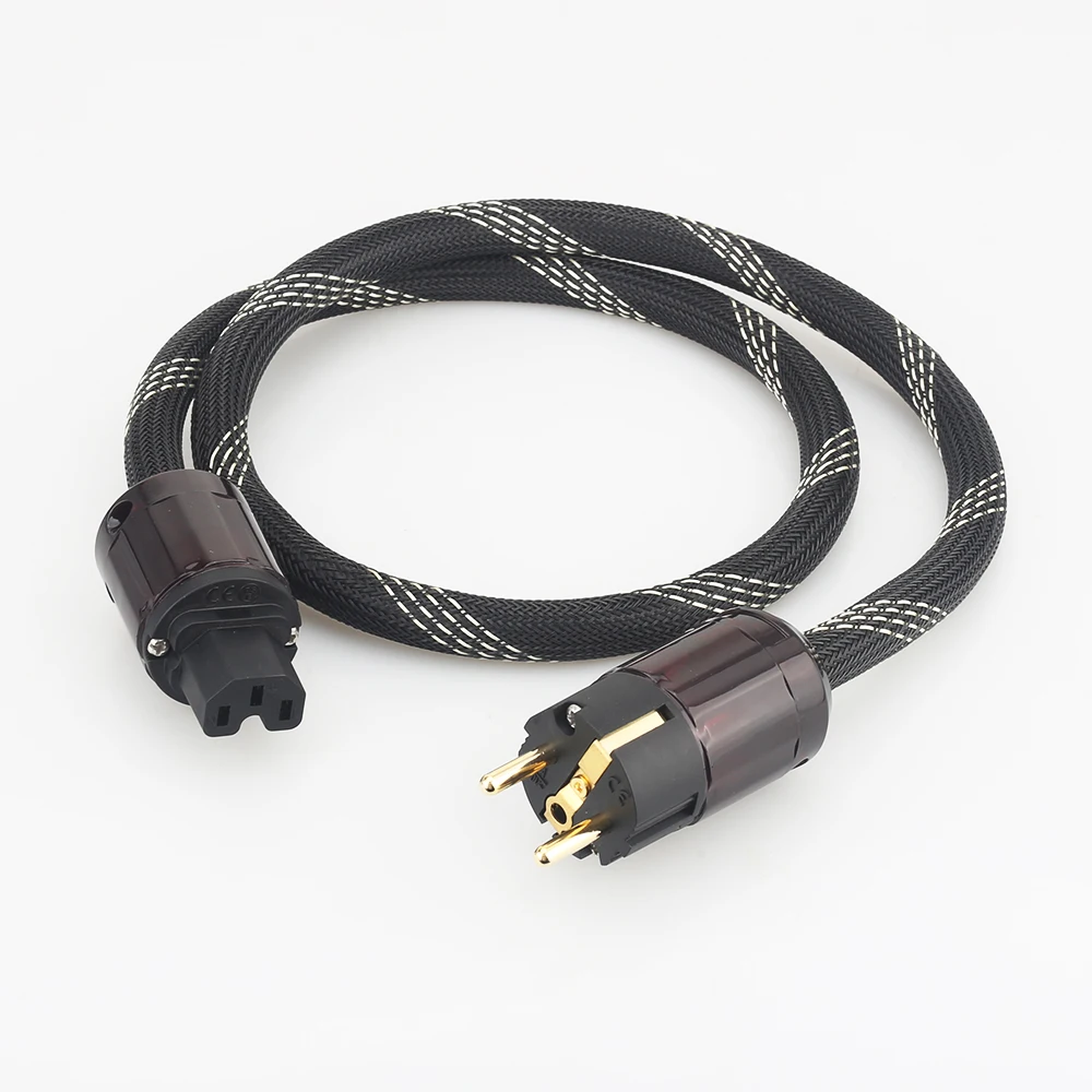 AUDIOCRAST P103 HI-End Чистая медь ЕС штепсельная вилка с P079E + C079 штепсельная вилка кабеля питания для AMP 10 guage аудиофильский шнур питания