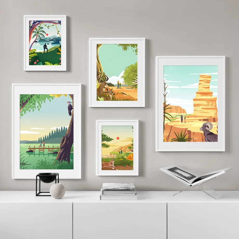 Настенная картина с изображением Человека машины девочки дома заката