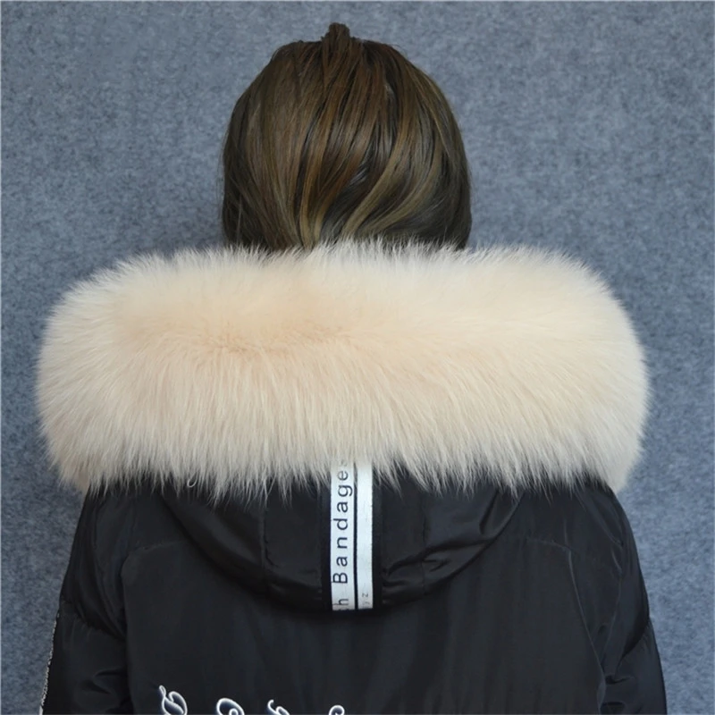 Женские прямые шарфы с воротником из натурального Лисьего меха зимнее пуховое