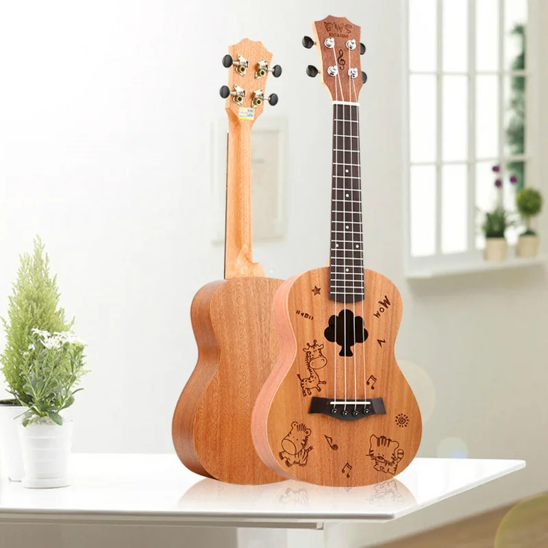 21 дюймов 23 дюйма Гавайская гитара из красного дерева укулеле прочный палисандр 4