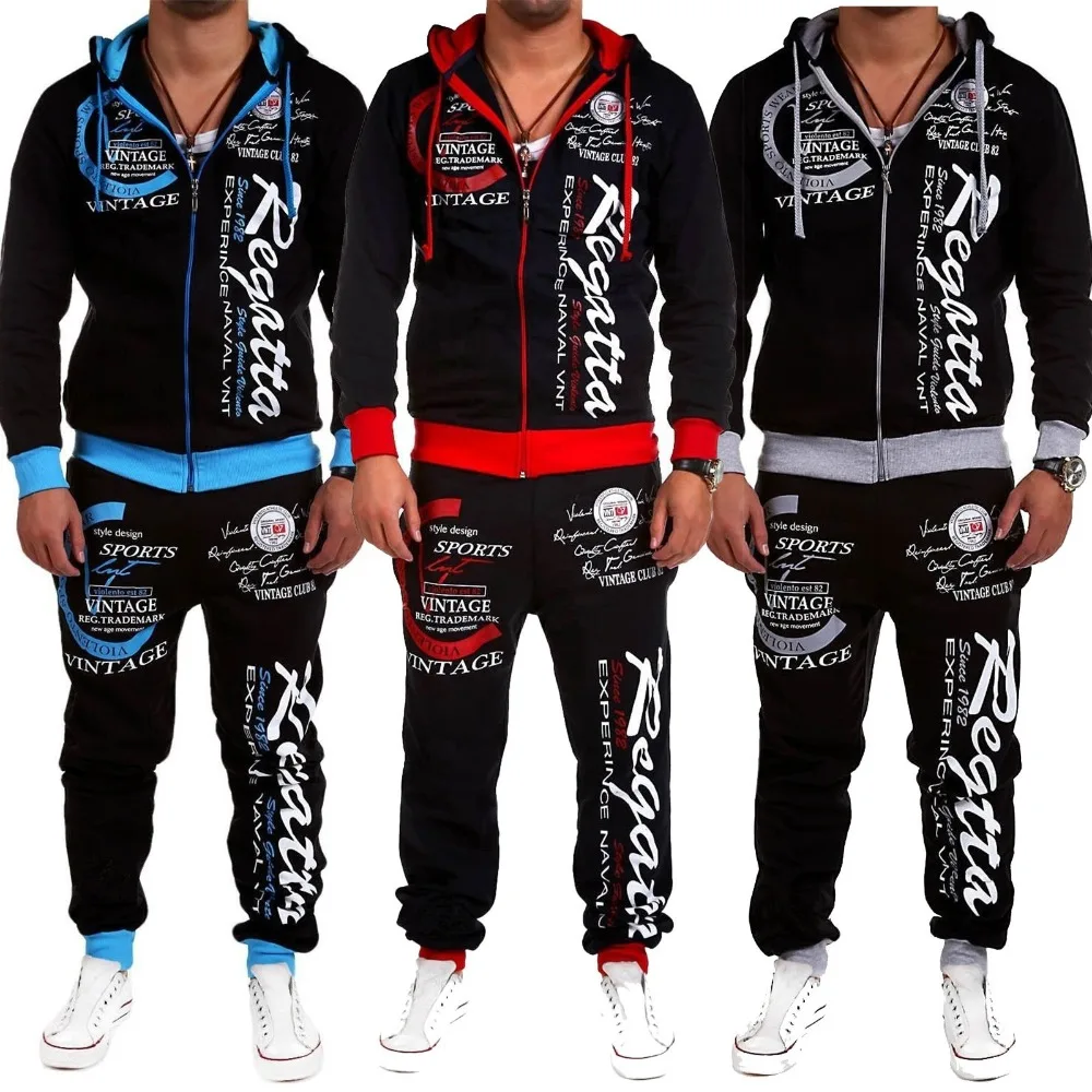 

ZOGAA Men Track Suit 2 Parts Hooded Sweatshirt and Pants Set Men Outfits Sportsuit Casual Sweatsuit Male Jogger Set Men Clothing
