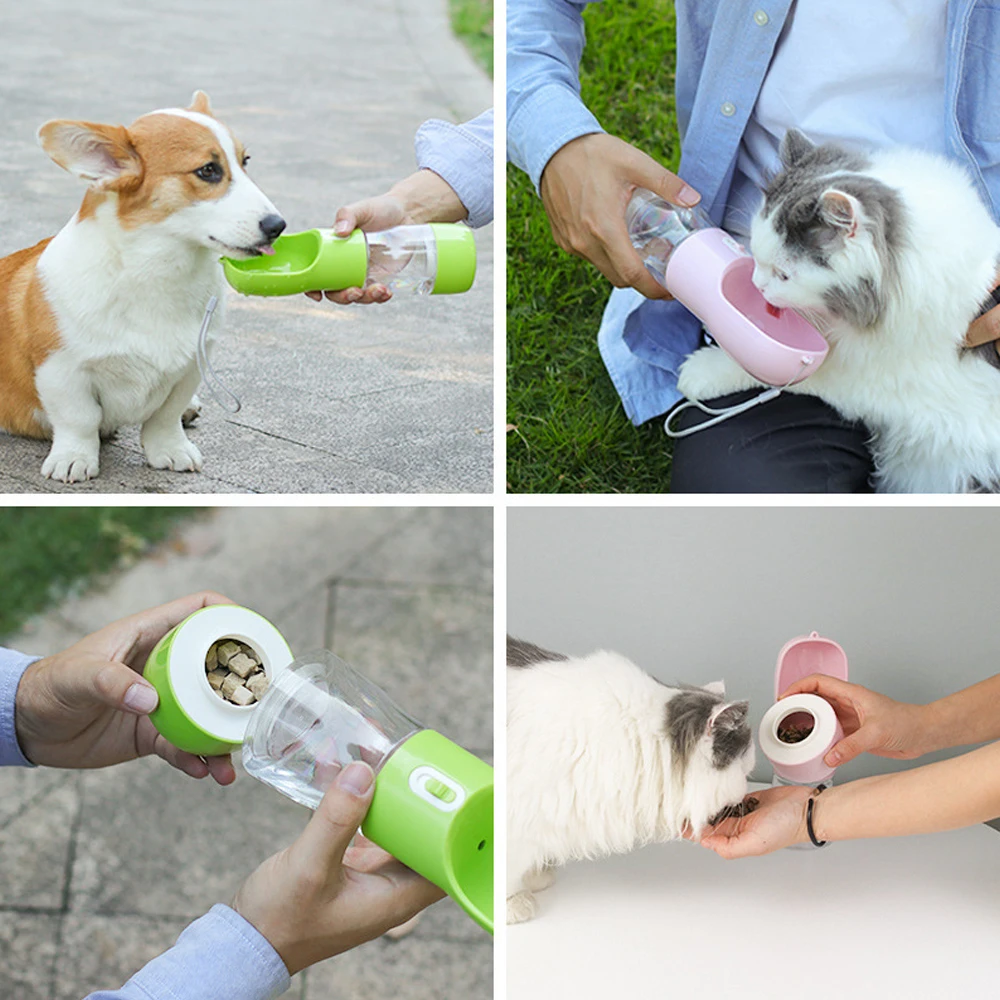 

New Pet Supplies Multifunctional water Cup Outgoing water food cup outdoor Portable travel Dog Food water cup Segmented design