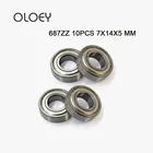 Высокое качество 687ZZ подшипник ABEC-1 10 шт. 7x14x5 мм миниатюрный 687Z упорные шариковые подшипники 6187ZZ