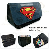 disney iron super hero pencil case anime cartoon double layer large capacity movie printing canvas bag kids toys gifts