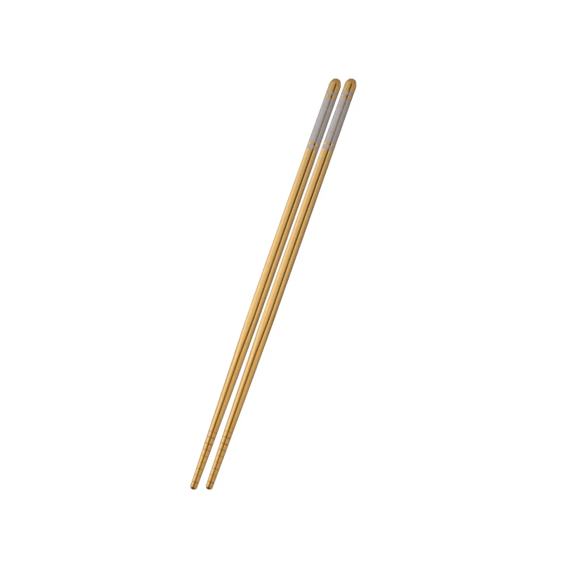 gold 5pairs 5 пар радужных палочки для суши нить стильная еда Resuable китайская палочка для еды 18/10 разноцветный из нержавеющей стали полые палочки - Цвет: gold 5pairs
