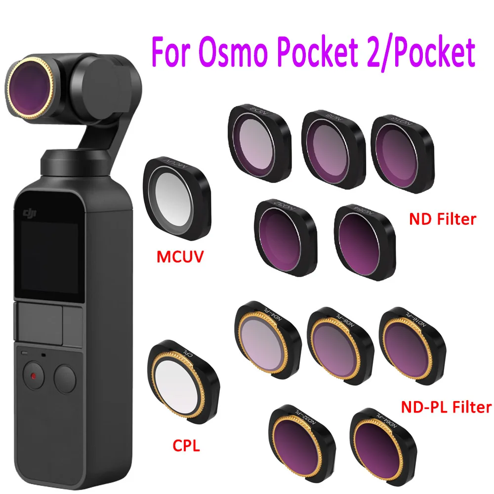 Карманный Регулируемый фильтр для объектива Osmo Pocket 2 ND PL 4 8 16 32 64 CPL MCUV Pocket/Pocket Gimbal