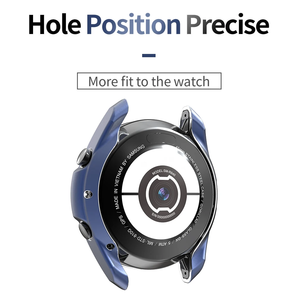 Flexible TPU Cover Protective Shell for Samsung Galaxy Watch 3 41mm 45mm Case Matte Bumper Men Women Lightweight Thin Frame