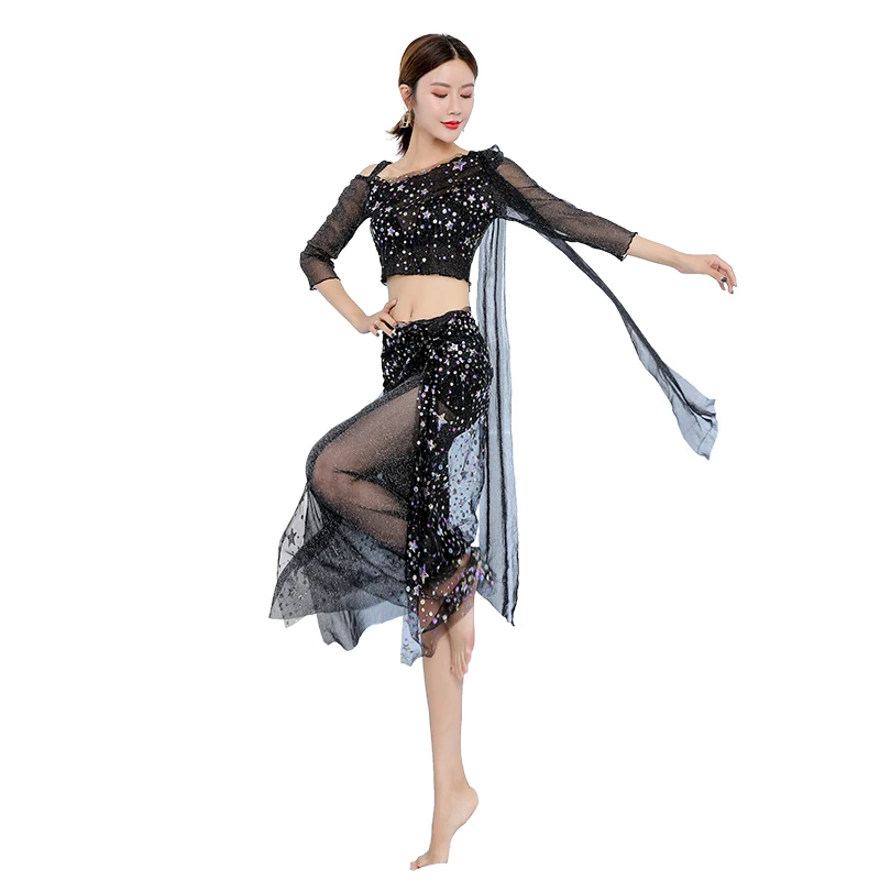 Костюм для танцев Bellydance женский сексуальный костюм взрослых из сетчатой ткани с