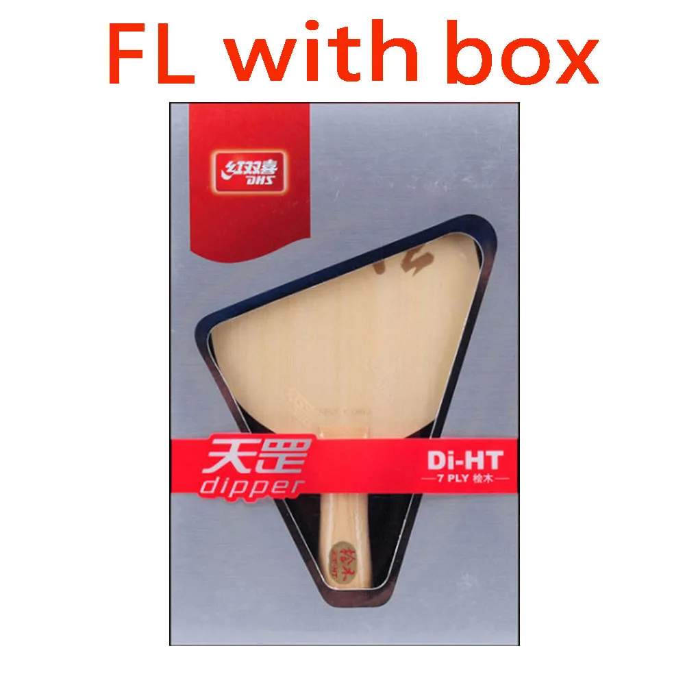 FL with box DHS новая DI-HT(поверхность HINOKI, 7 деревянная древесина) ракетка для настольного тенниса ракетка Cypress ракетка для пинг-понга - Цвет: FL with box