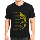 Новая футболка с круглым вырезом и принтом Будды, забавная Цитата буддизма, духовной йоги, хлопковый топ с короткими рукавами, мужская, изготовленная на заказ