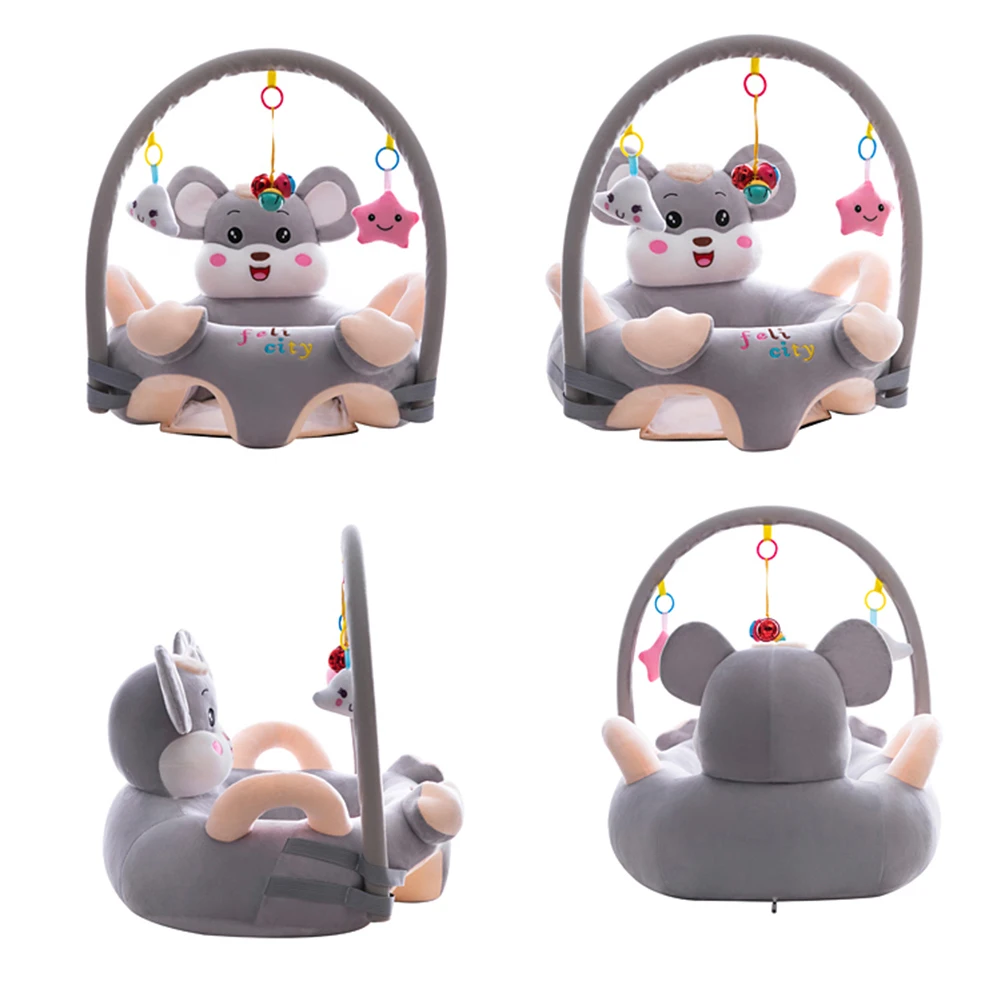 Sofa Set Support Seat Cover Baby Plush Chair Cartoon Learning Sit Toddler Nest Puff Washable With Rod Toys No Fill | Мать и ребенок