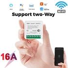 10A16A мини Tuya Интеллектуальный переключатель Wi-Fi светодиодный светильник приложение Smart Life пуш-ап модуль работает с 2 Way приложение голосовой реле Таймер Google Home Alexa