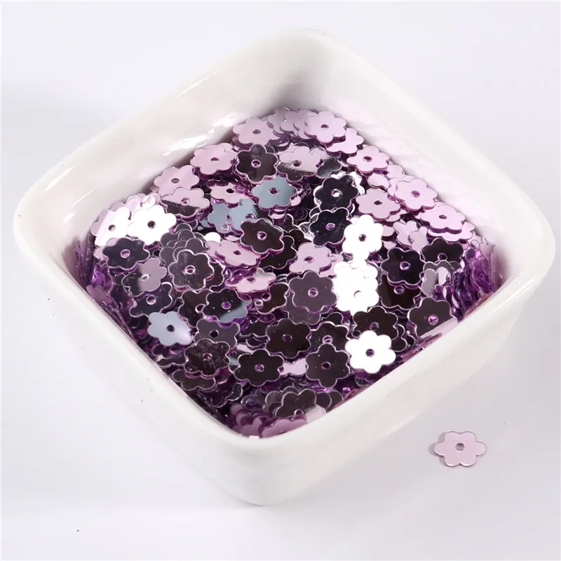 720 шт./лот 6 мм бледно-розовый пайетками цветы центр отверстия шить блесток Для