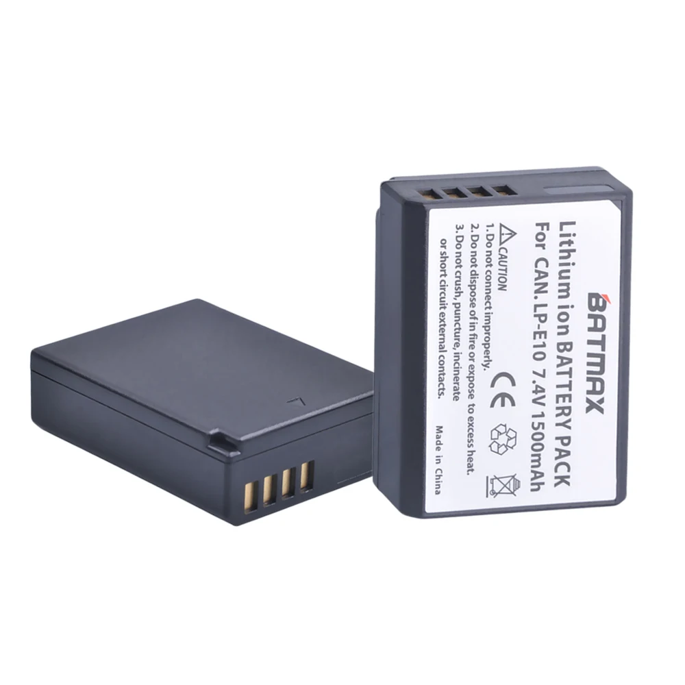 Аккумулятор для фотоаппарата Batmax 4pcs LP-E10 LP E10 + зарядное устройство USB с ЖК-дисплеем
