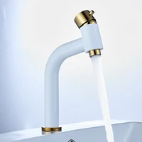 bathroom basin faucets brass sink mixer taps hot cold rotate handle lavatory water crane vessel tap deck mount kitchen faucets