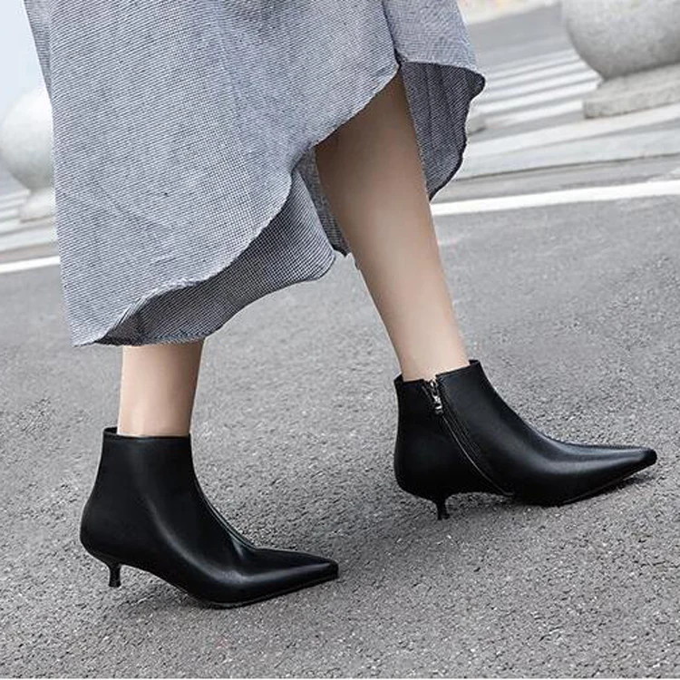 Женские ботильоны из искусственной кожи на каблуке рюмочка цвет черный бежевый