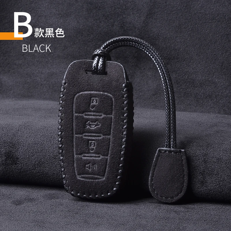 

leather Car Key for Great Wall Haval Coupe H7 H8 H9 GMW H6 Samrt Cover Color Stripe Remote Fob Shell Case Keychain