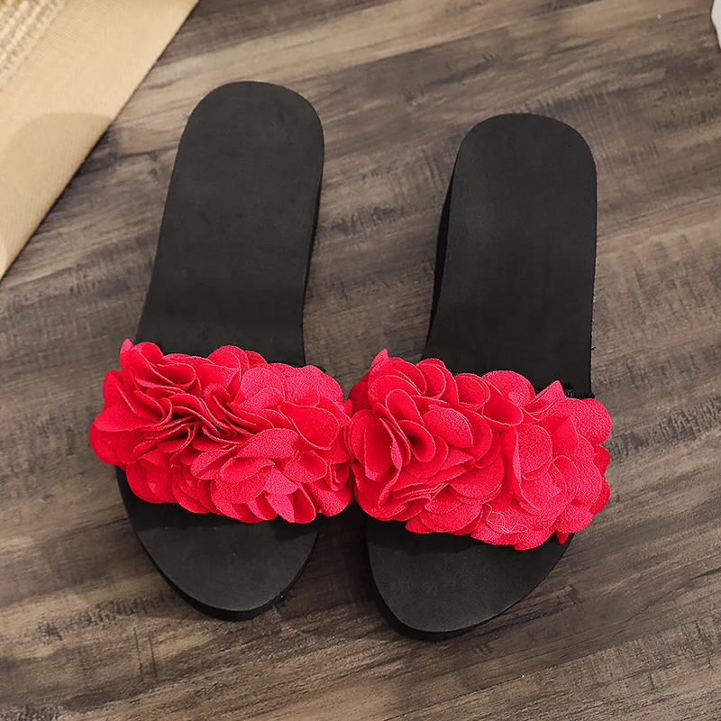 Женские вьетнамки на высоком каблуке шлепанцы для дома и улицы пляжная обувь