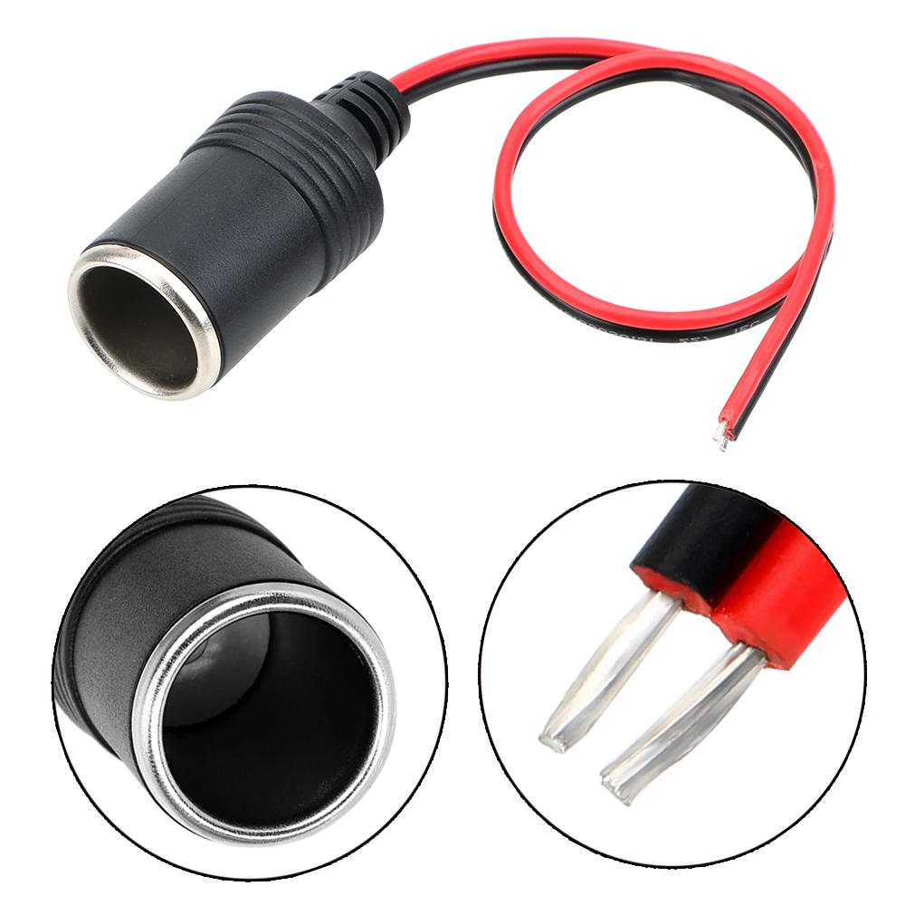 

Plug Connector Adapter 12~24V 15A 200W Plug Receptacle Auto Interior Accessories Car Cigarette Lighter Charger Cable Socket