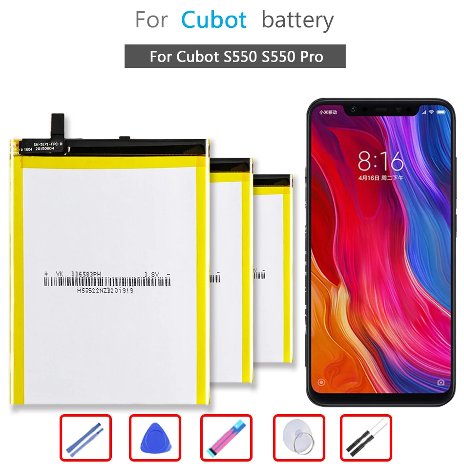 

Аккумулятор 3000 мАч для Cubot S550 / S550 Pro мобильный телефон Li-Ion Bateria