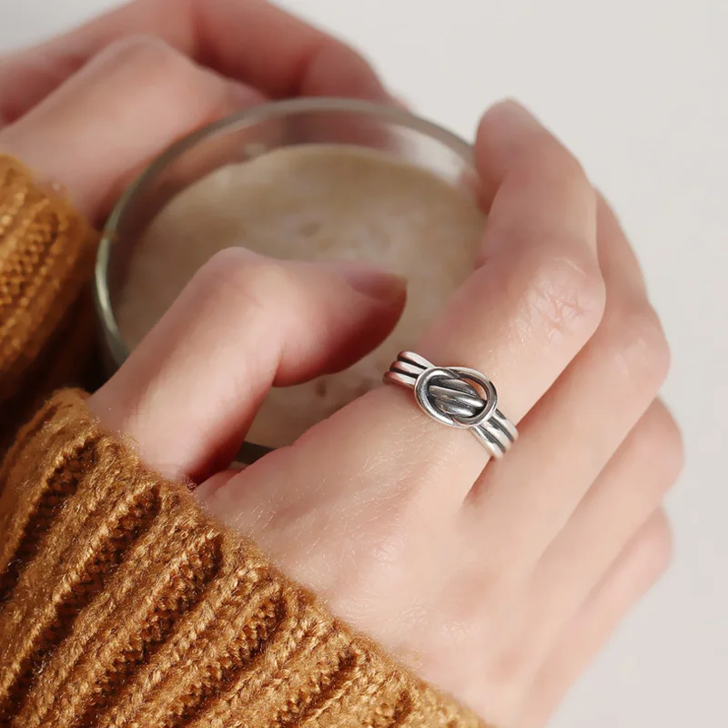 Многослойное кольцо из стерлингового серебра 925 пробы дизайнерское с