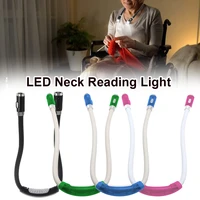 led neck light hands free reading lamp with 3 levels brightness flexible arms for reading working lamp night flashlight camping