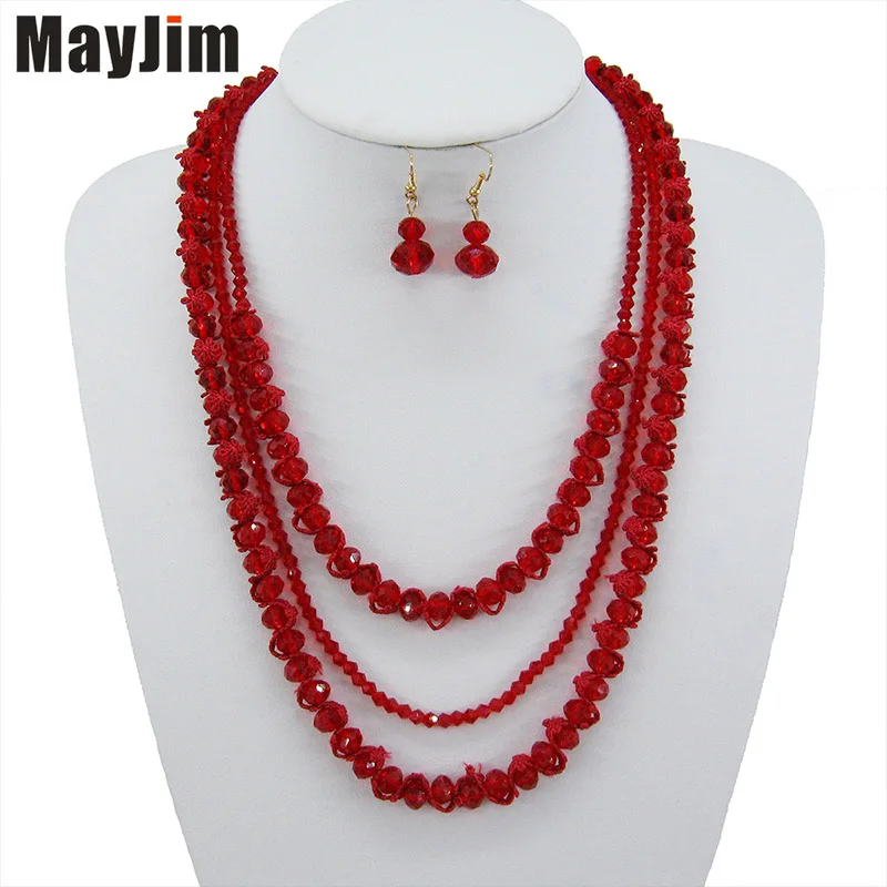 

Mayjim Statement Vintage crystal bead Chain Necklace Women Handmade Multistorey Necklaces Pendants bohemian Fashion jewelry