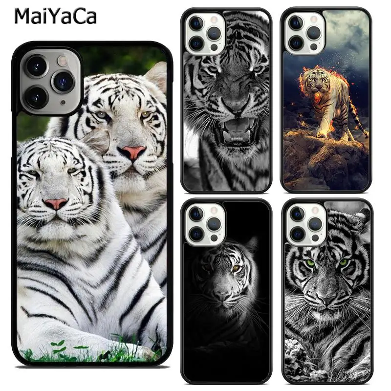 Чехол MaiYaCa с изображением белого тигра для телефона чехол iPhone SE 2020 6 6s 7 8 plus X XR XS 11 12
