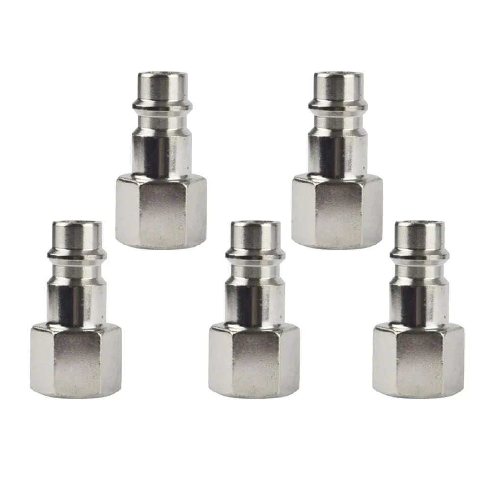 

5pcs Euro Airline Hose Fitting Connector Quick Release 1/4" BSP Female Thread