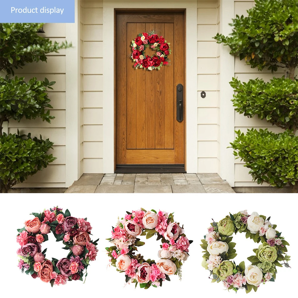 Искусственные цветы розы дверной молоток Имитация шелковый венок пенопластовая