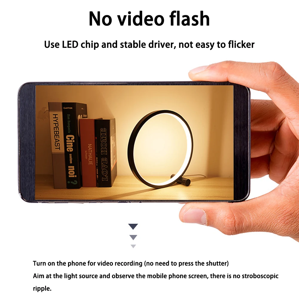 

25cm Modern Table Lamp Aluminum LED bedroom reading lamp Remote Control Round Night Light Dimmable Bedside Lamp For Living Room
