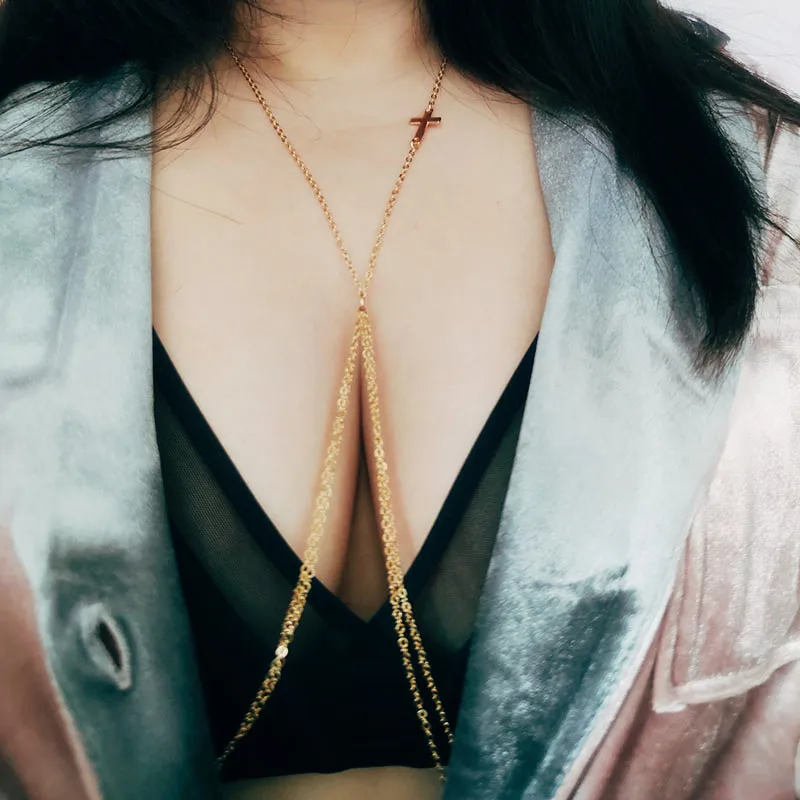 Богемная нагрудная цепочка Бикини ювелирные изделия для тела сексуальные бикини