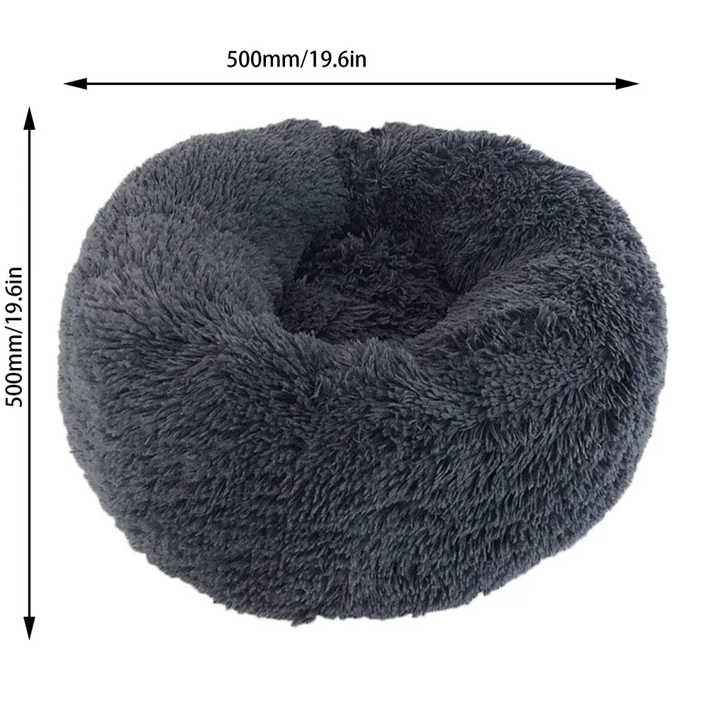 

Autumn And Winter Thickening Long Plush Round Pet Nest Mat Cat Litter Kennel Small Medium And Large Cloth Pet Nest