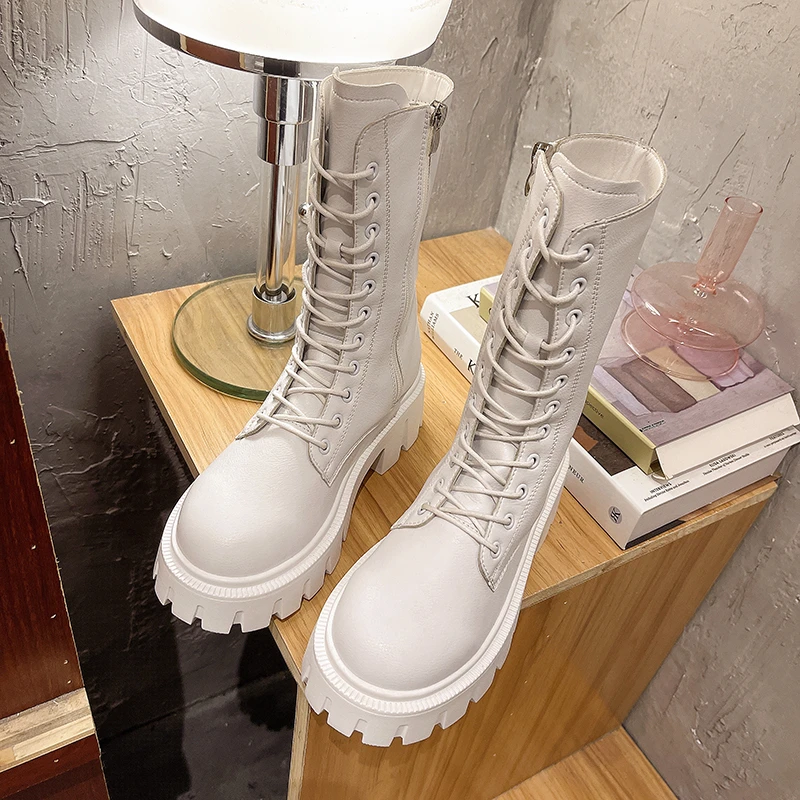 

Ботинки женские, на платформе, с высоким каблуком, Осень-зима, 2021