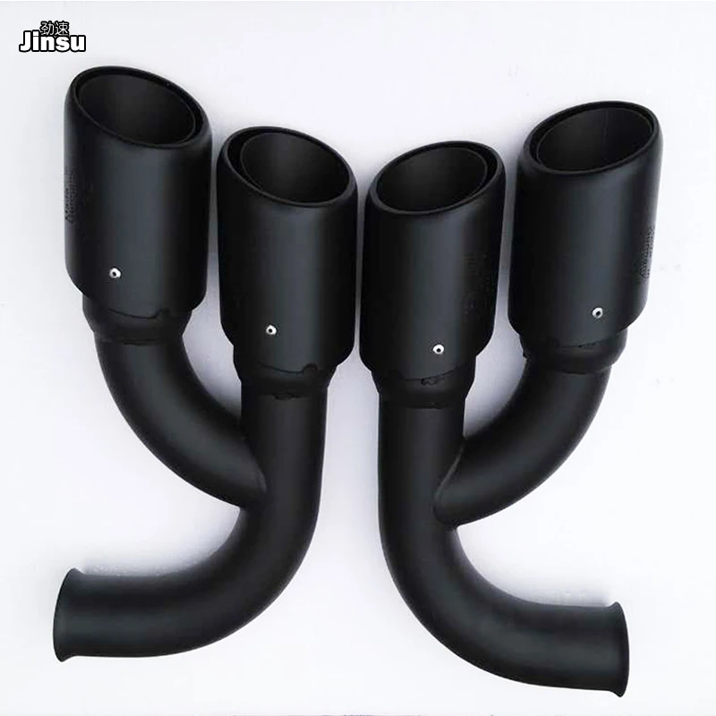 

Matte black Tail Pipe Exhaust Tips Muffler For Porsche Cayenne 958.1 V6 V8 2011 - 2014 Cayenne 3.6L Stainless Steel mufflers
