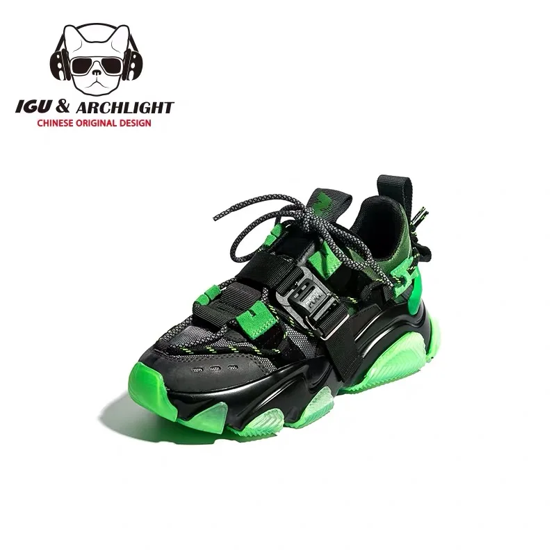 Женские модные кроссовки на платформе IGU Цвет зеленый женская повседневная обувь