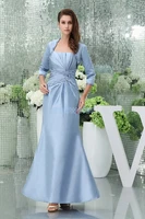 free shipping modest 2020 new formales long sleeve plus size with jacket mermaid bridal dress beading mother of the bride dress