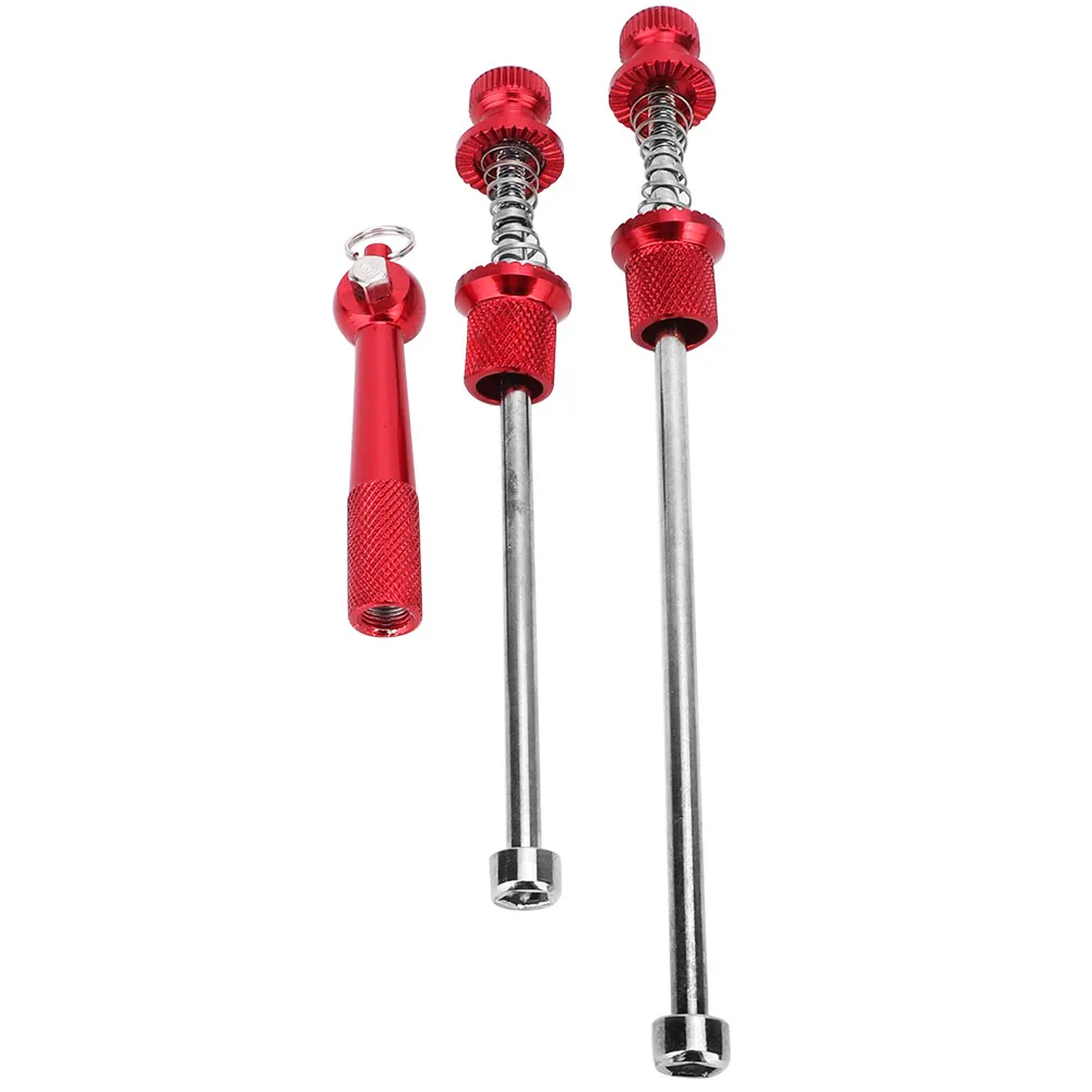 

Aluminum Alloy Road Bike Anti-Theft Quick Release Skewers Wheels Locking Security (Red)Quick Release Skewers