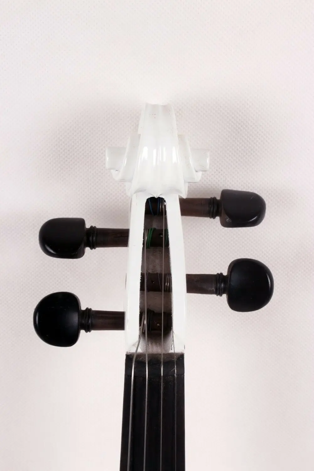 

White 4/4 Electric Acoustic Violin Case Bow hand made Solid Spruce maple