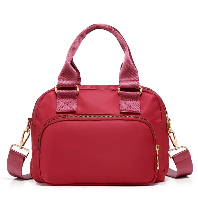 

2020 New Style Nylon Shoulder Bag Hand Shoulder Cloth Bag Waterproof Oxford Cloth WOMEN'S Bag Solid Color Bag