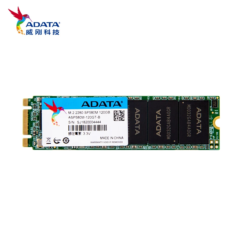 ADATA SSD 120 ГБ 256 твердотельный накопитель для ноутбука интерфейс M.2 (SATAIII) серия SP580M2 |