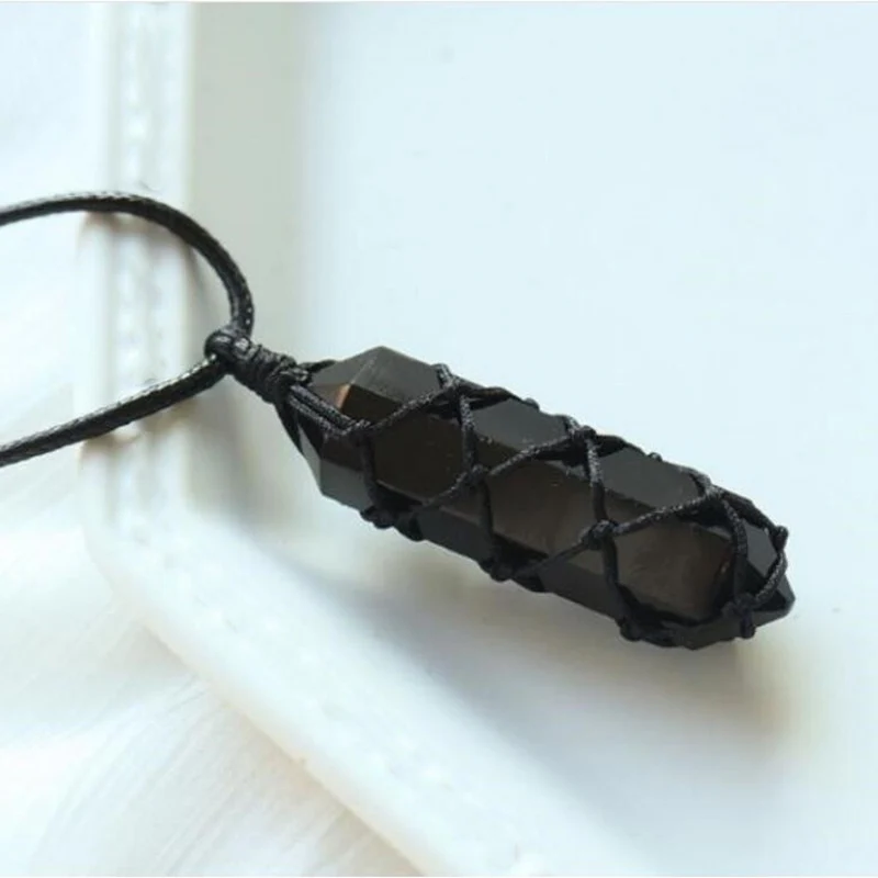 Натуральный обсидиановый маятник нефритовая подвеска ювелирные изделия