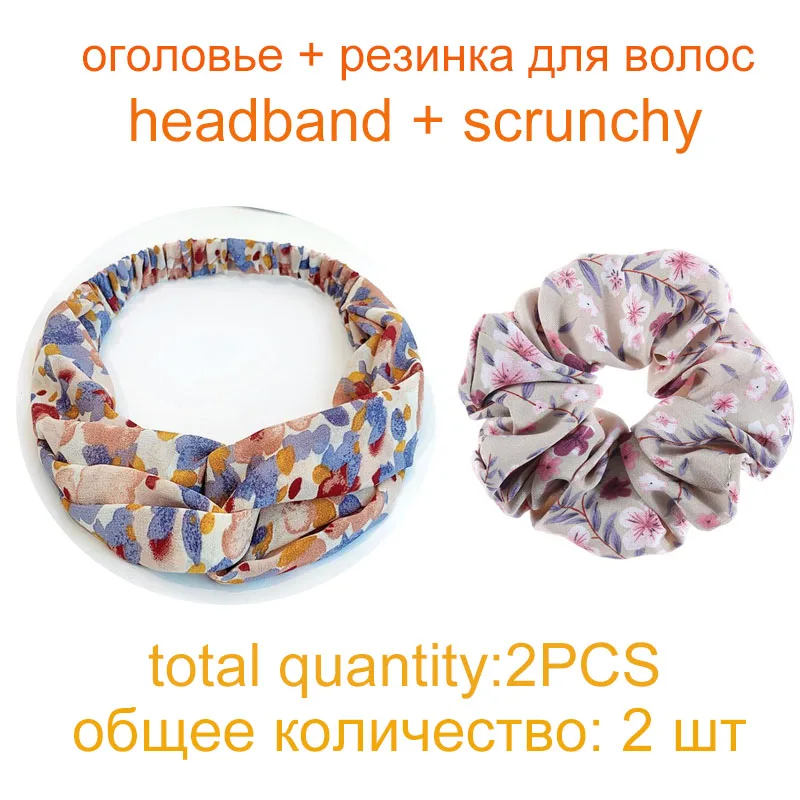 Мода 1 шт. принт Headabnde с цветочным рисунком и бантом резинка для женщины "конский