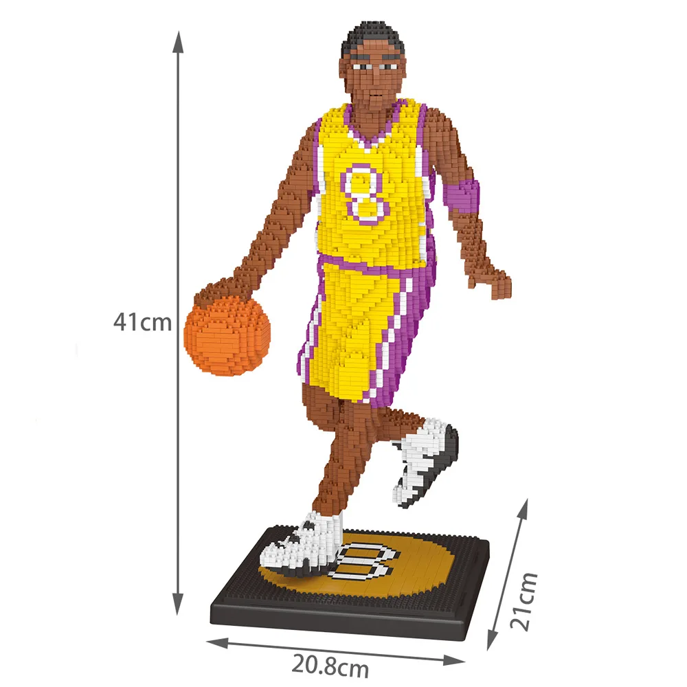 MR. 81 points баскетбольный плеер 3D модель DIY Mirco Diamond Forever Black Mamba Kobe Блоки строительные