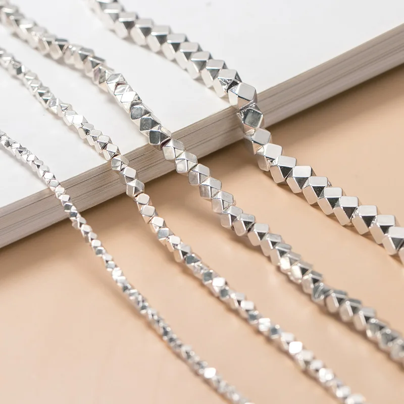 MEETSOFT 5 шт./лот Трендовое ожерелье из стерлингового серебра 925 пробы с