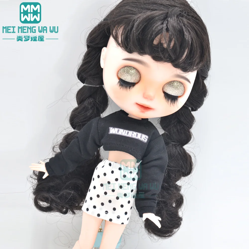 Одежда для куклы Blyth спортивный свитер повседневные брюки кожаная обувь кукла