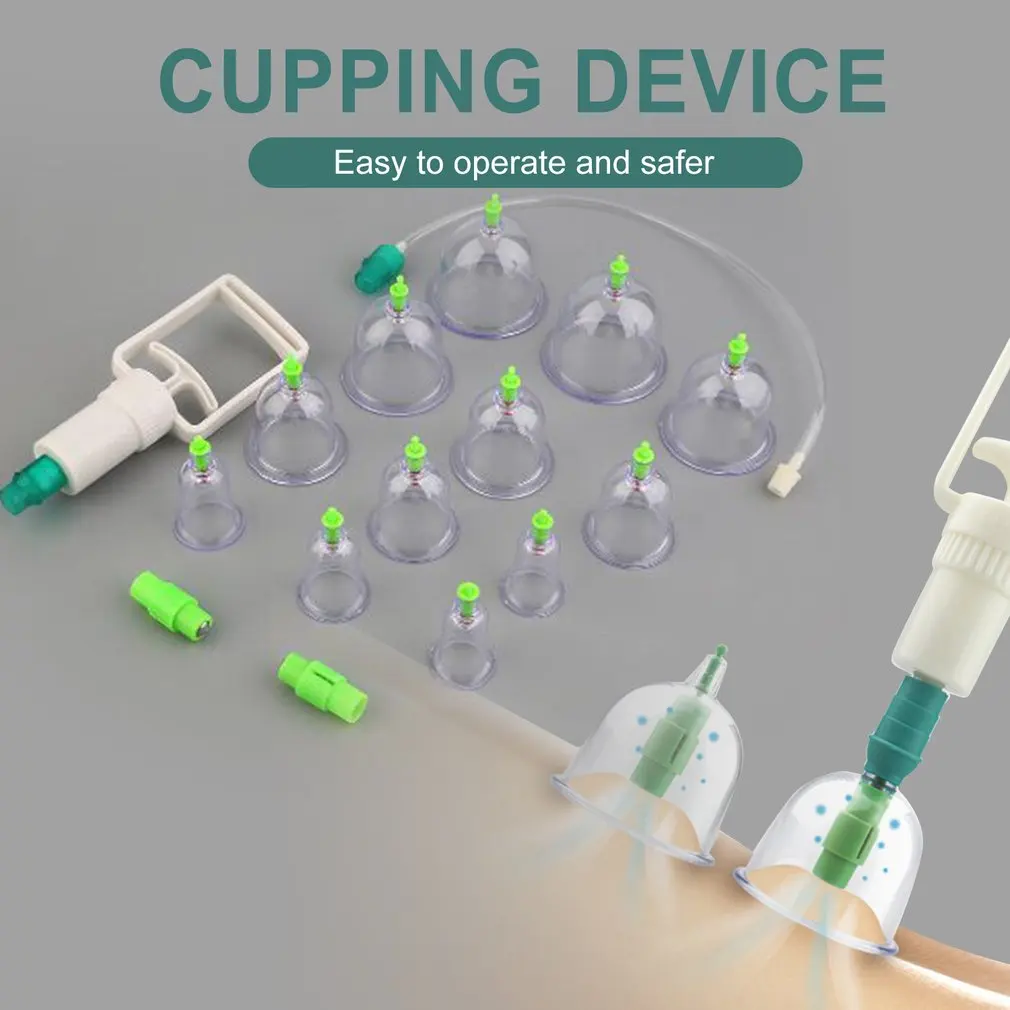 

Massage Vacuum Cupping Set Thicker Magnetic Aspirating Cupping Cans Cupuncture Massage Suction Cup With Tube Gift 12 Pcs