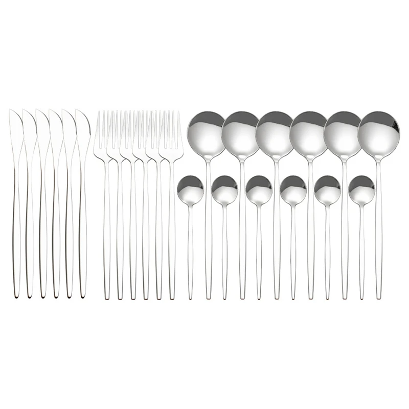

24 Piece Cutlery Set Stainless Steel Cutlery Set Cutlery Cutlery Family Suitable Set